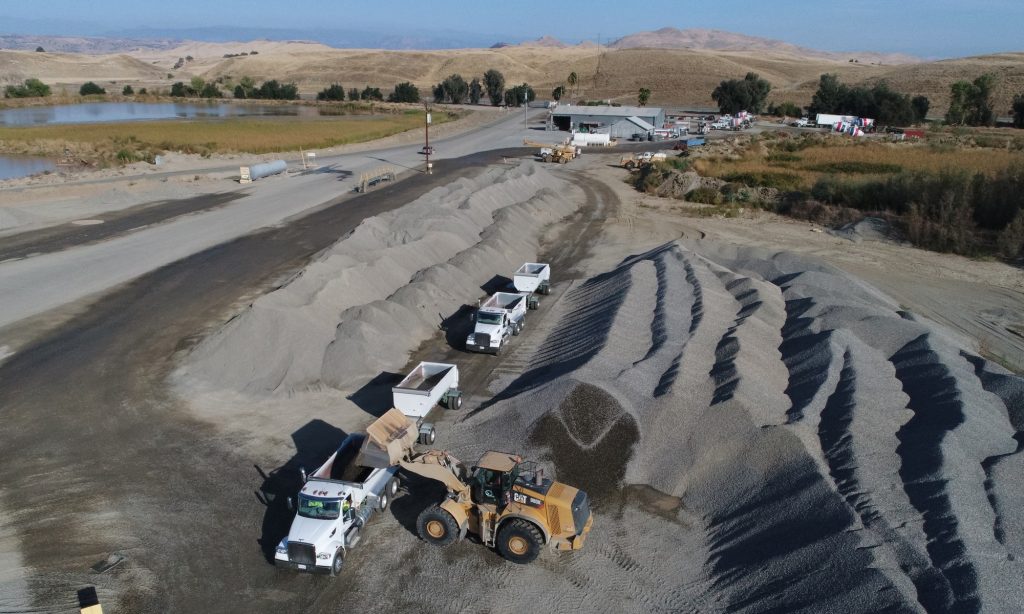 Aerial view of the Cemex Rockfield Aggregates Quarry